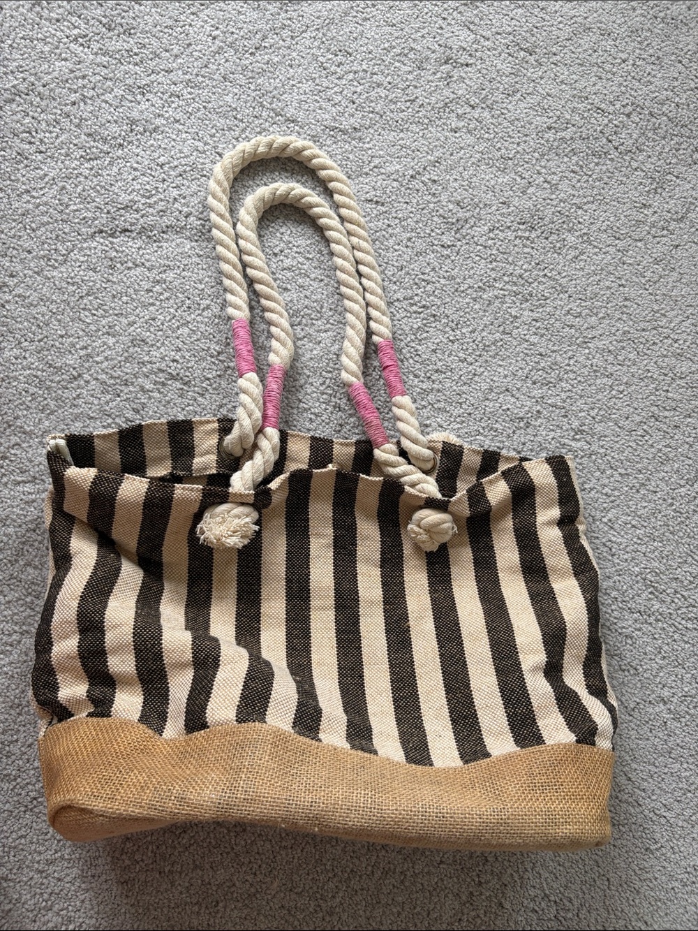 Beach Tote Bag with Rope Handles